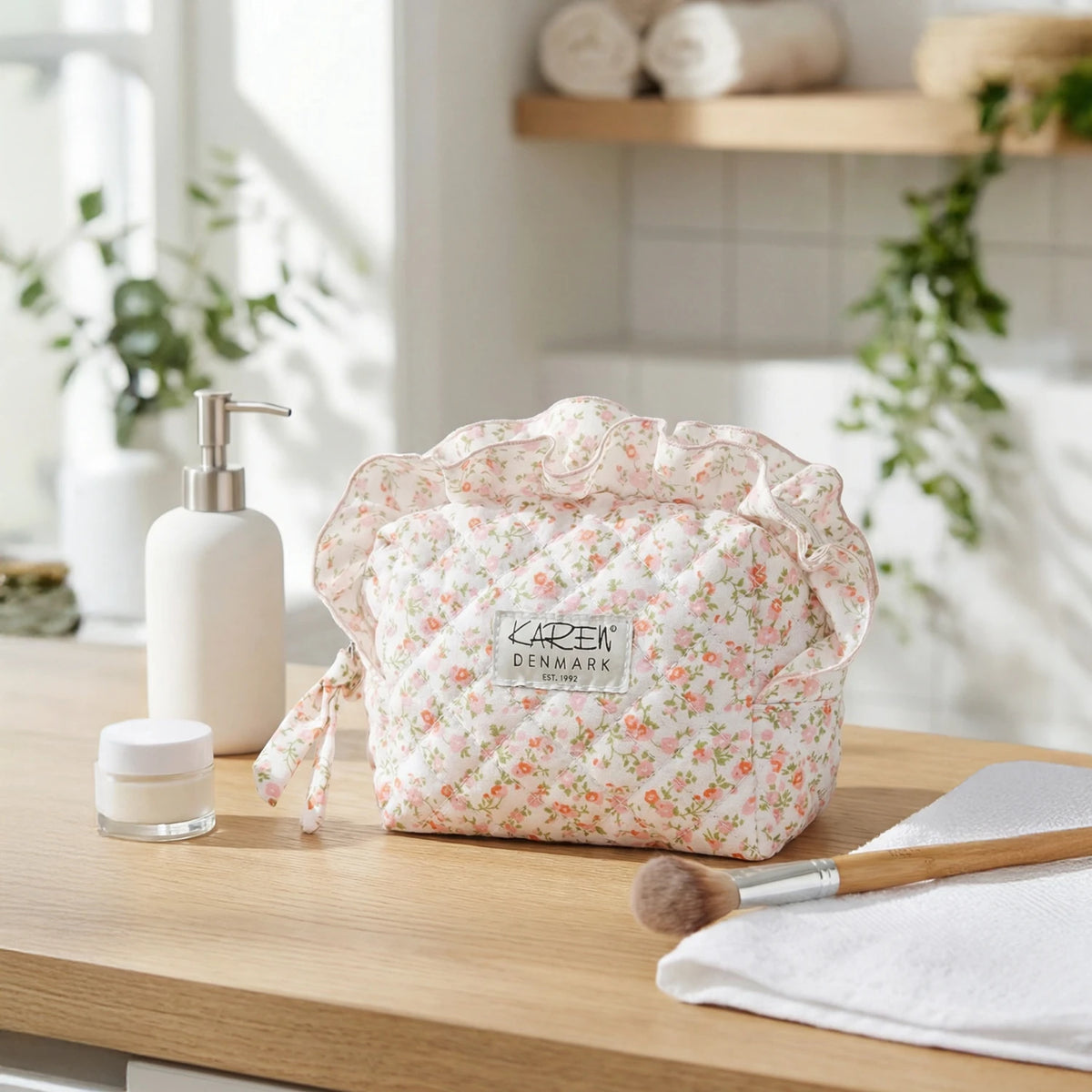 Toilettaske småblomsteret
