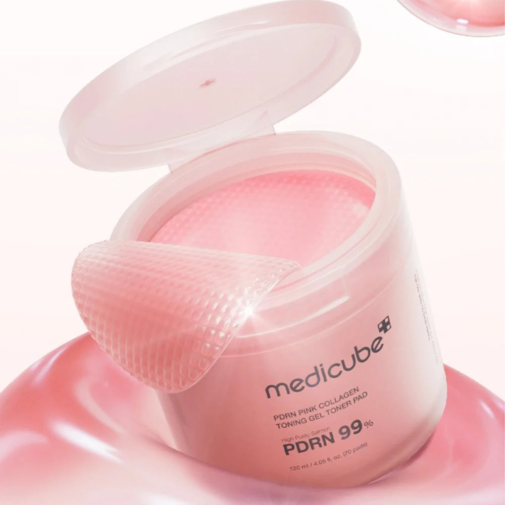 PDRN Pink Collagen Toning Gel Toner Pads