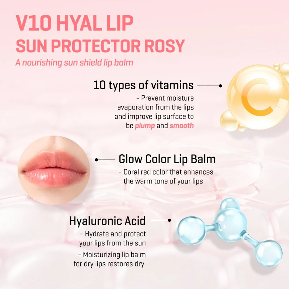 V10 Hyal Lip Sun Protector - Berry