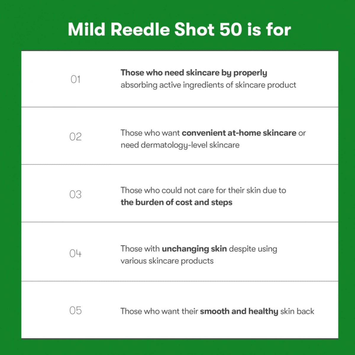 Mild VT Reedle shot 50