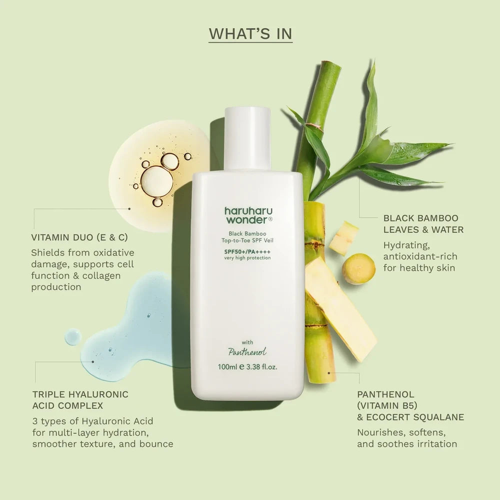 Black Bamboo Top-to-Toe SPF Veil SPF50+ PA++++