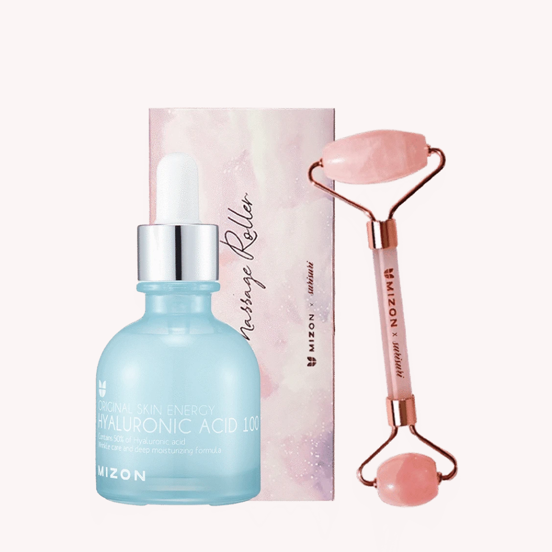 Facial Massage Roller + Hyaluronic Acid Set