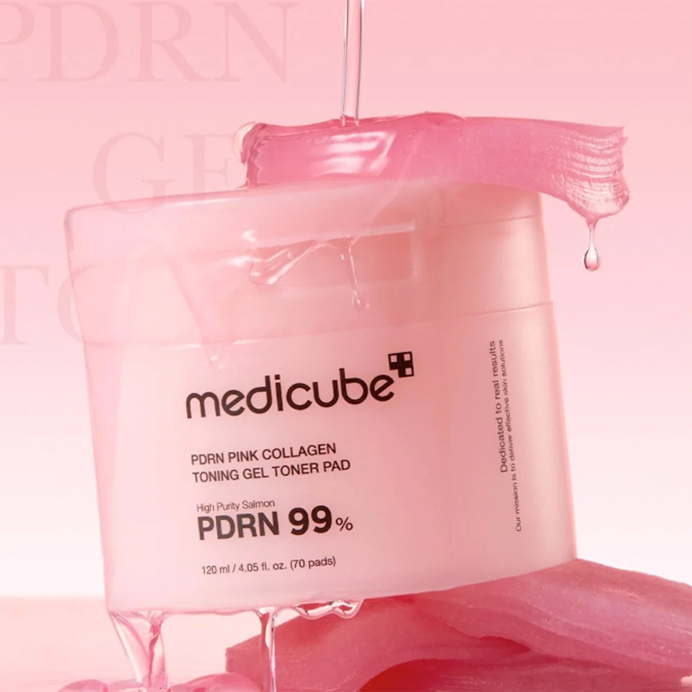 PDRN Pink Collagen Toning Gel Toner Pads